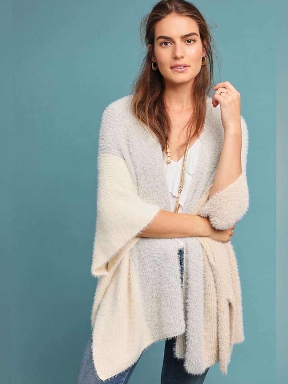 Anthropologie Saturday/Sunday Cozy Knit Wrap One Size NWOT